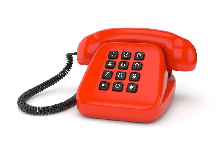 Foto red retro-telefon
