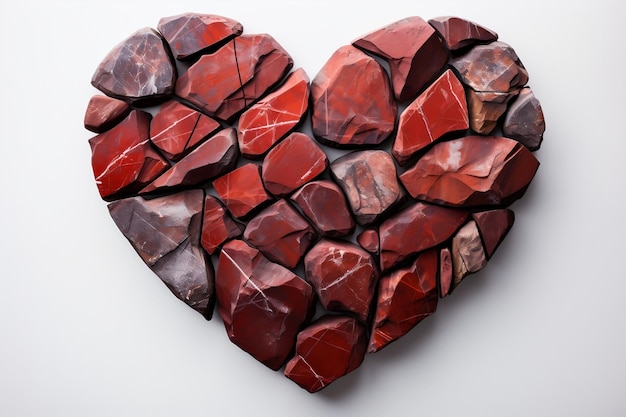 Red Rock Heart isolado em fundo transparente Generative AI