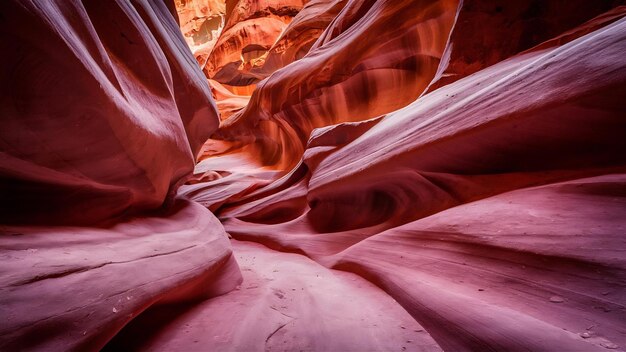 Foto red rock pattern and texture on the walls of a canyon