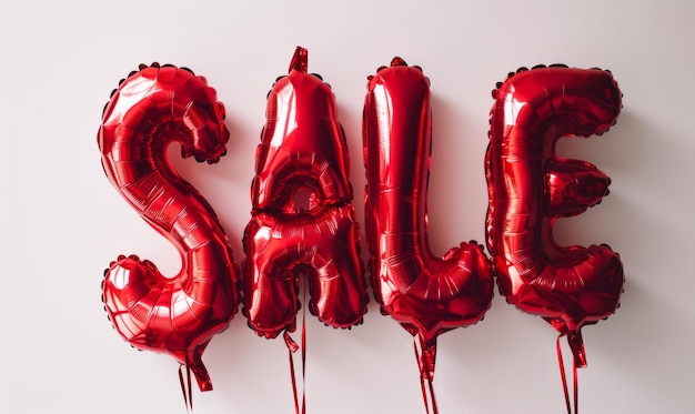 Red Sale Heliumfolie Ballon Banner Einkaufsförderung und Rabatt