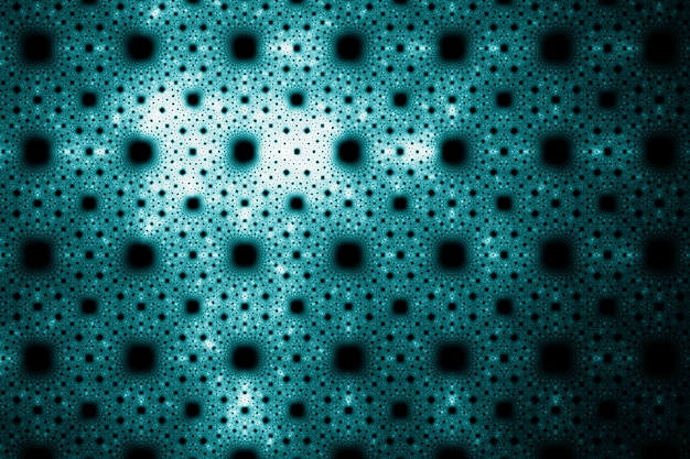 Rede azul. Fractal abstrato. Isolado em fundo preto.