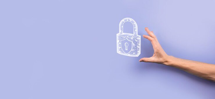 Foto rede de segurança cibernética. ícone de cadeado e redes de tecnologia de internet. empresário protegendo informações pessoais de dados no tablet e na interface virtual. conceito de privacidade de proteção de dados. gdpr. eu.