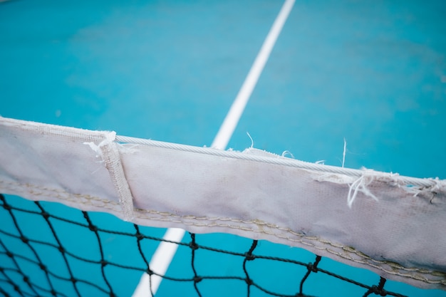 Rede de tênis de quadra azul vintage