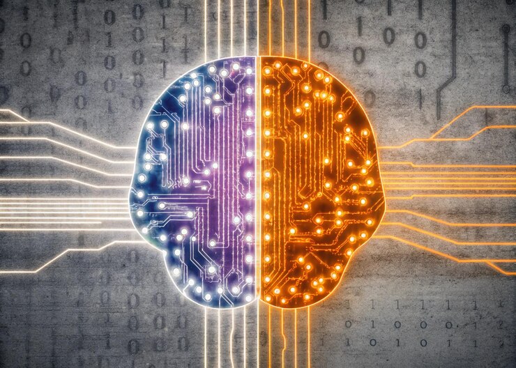 Foto rede neural de inteligência artificial