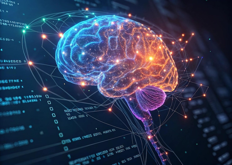 Foto rede neural de inteligência artificial