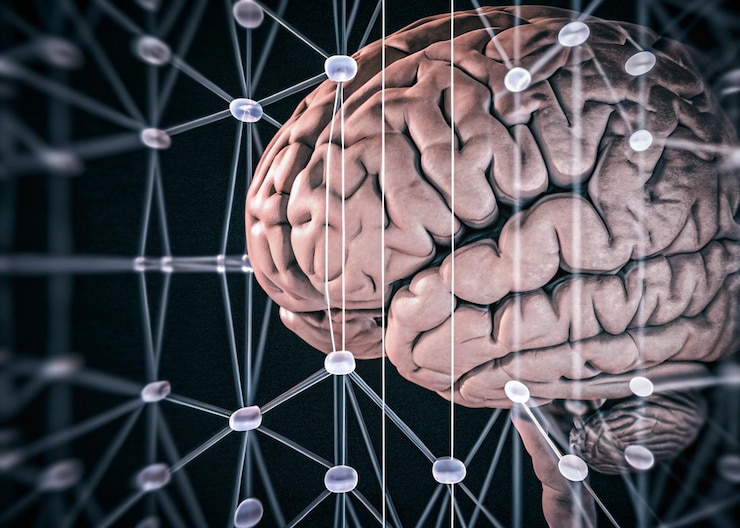 Foto rede neural de inteligência artificial