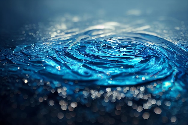 Foto redemoinho de água cintilante de brilho abstrato