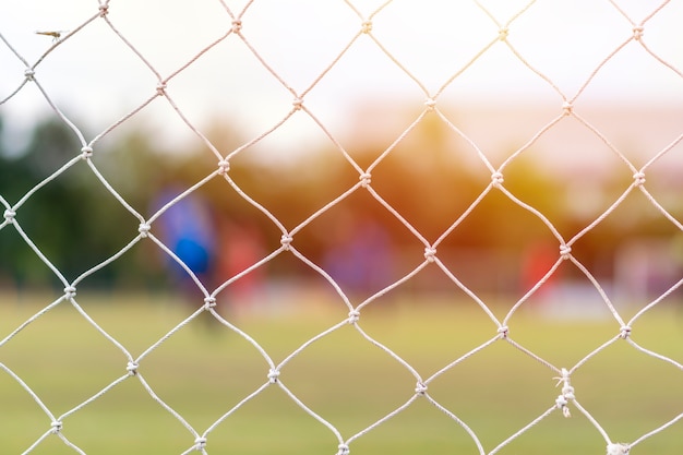 redes de portería de fútbol.