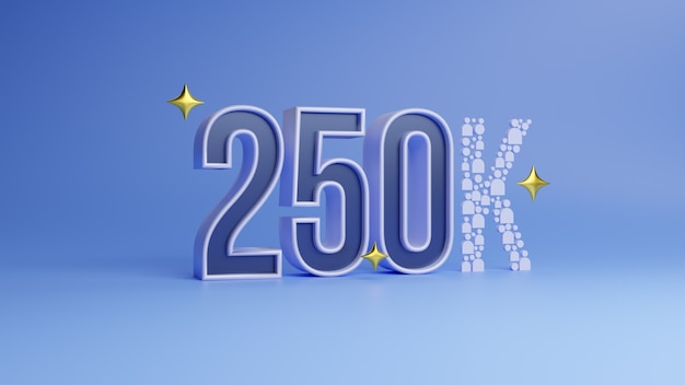 Foto redes sociales 250k seguidores suscriptores gracias banner