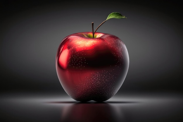 Redpple em fundo cinza brilhante IA generativa