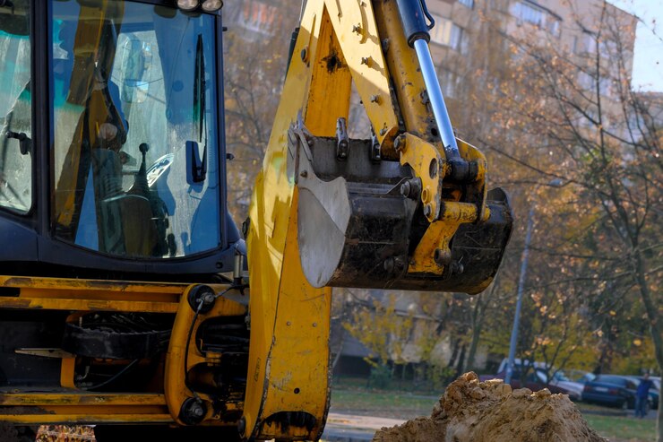 Foto reemplazo de viejas vías de tranvía en kiev octubre de 2021 preparación para la colocación de nuevos rieles