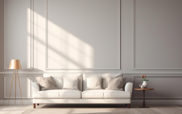 Reescribe este título casa sala apartamento vestíbulo vector realista sofá IA generativa