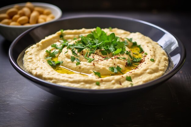 Refeição Saudável Cremosa De Hummus