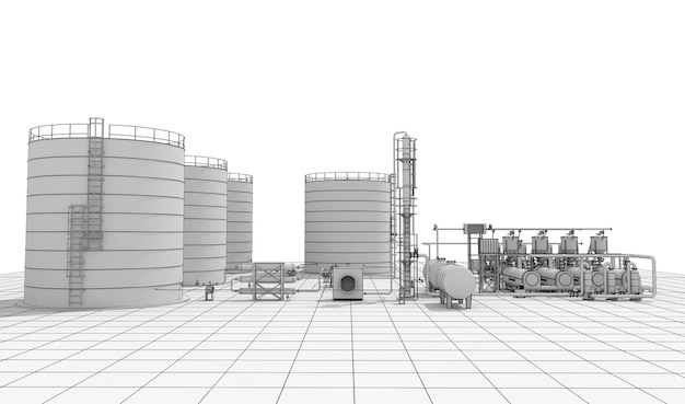 refinaria de petróleo, produção química