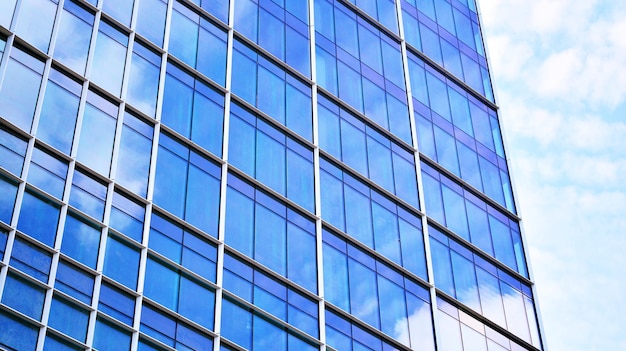 Reflejo abstracto de las fachadas de cristal de la ciudad moderna Edificio de oficinas moderno