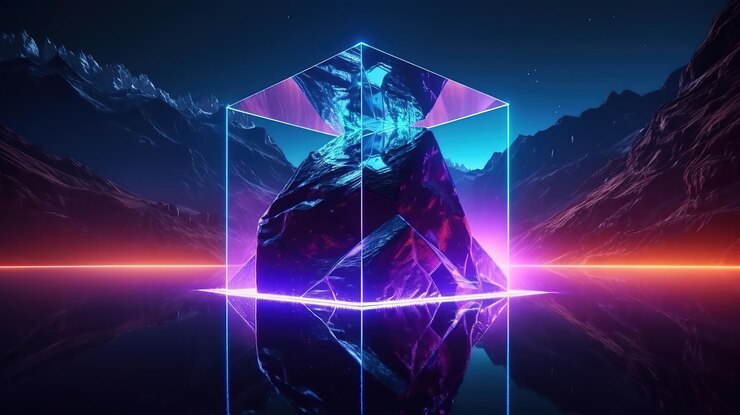 Reflejo de rocas y agua Generativo Ai