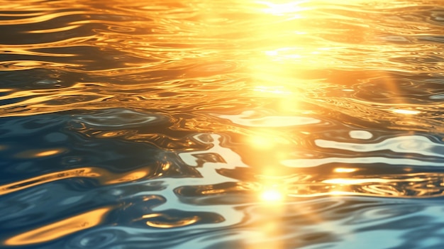 Foto el reflejo del sol en el agua
