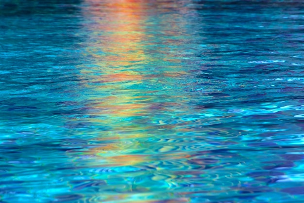 Reflejos coloridos de fondo de patrón abstracto de agua de piscina