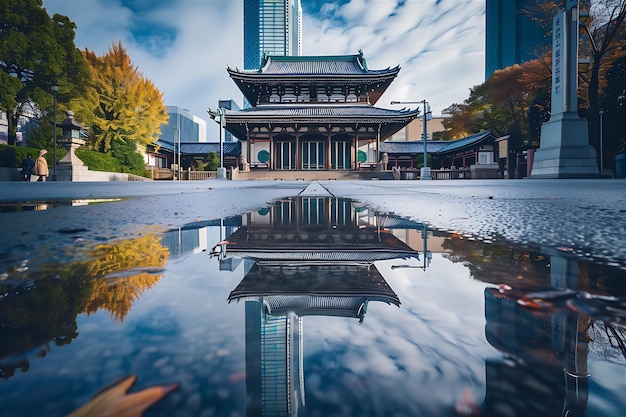 Foto reflexão da poça de kohei hall