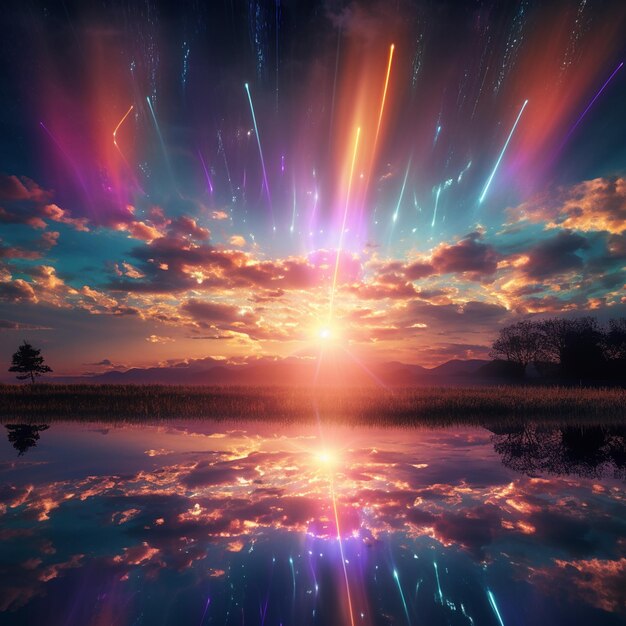 reflexão gradiente raios de deus