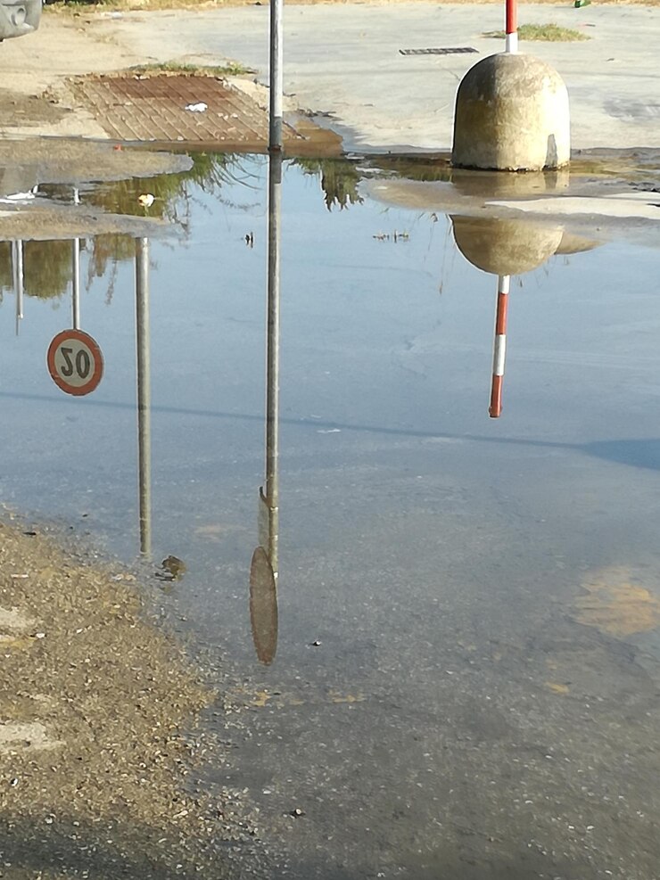 Foto reflexão na poça