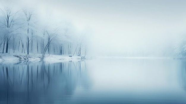 Foto reflexion natur blau neblig gefroren