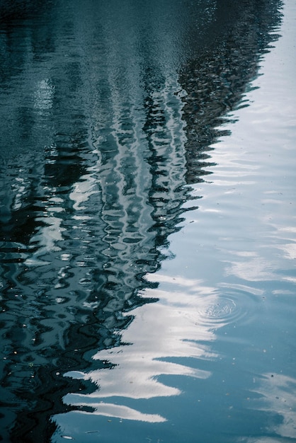 reflexión sobre el agua de una casa