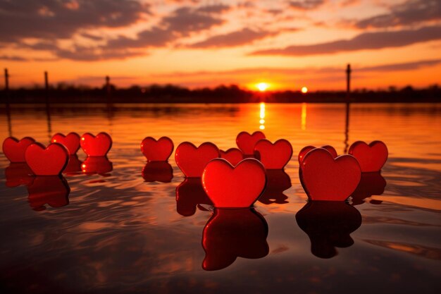 Reflexiones radiantes foto del día de San Valentín