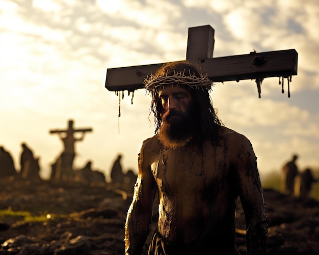 Foto reflexões da páscoa serviço reverente da igreja honra a sexta-feira santa e a jesus cristo