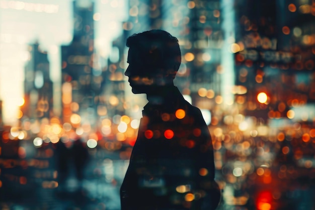 Reflexões do Centro da Cidade Empresário No Meio da Paisagem da Cidade