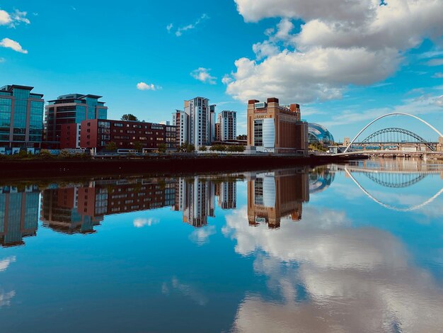 Reflexões no rio Tyne