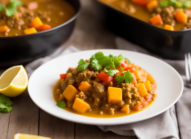 Refogado de legumes turco com pimenta e tomate