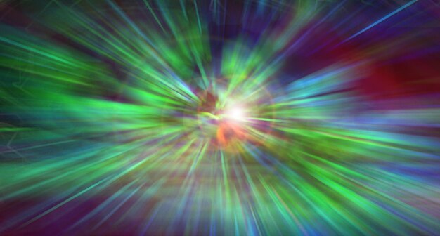La refracción de los rayos de luz y las motas de sol tienen un efecto de fondo abstracto moderno ilustración generada por computadora 3d render