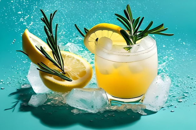 Refrescante bebida de limonada de verano