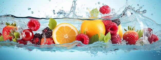 Refrescante cóctel casero de verano con frutas