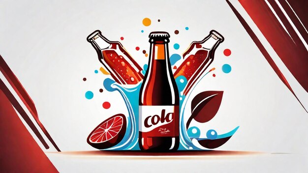 Foto el refrescante cola splash