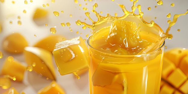 El refrescante jugo de mango