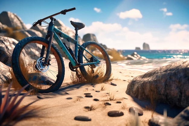 Un refrescante paseo en bicicleta por la costa con el viento en el pelo, el olor a agua salada y el sonido de las olas rompiendo