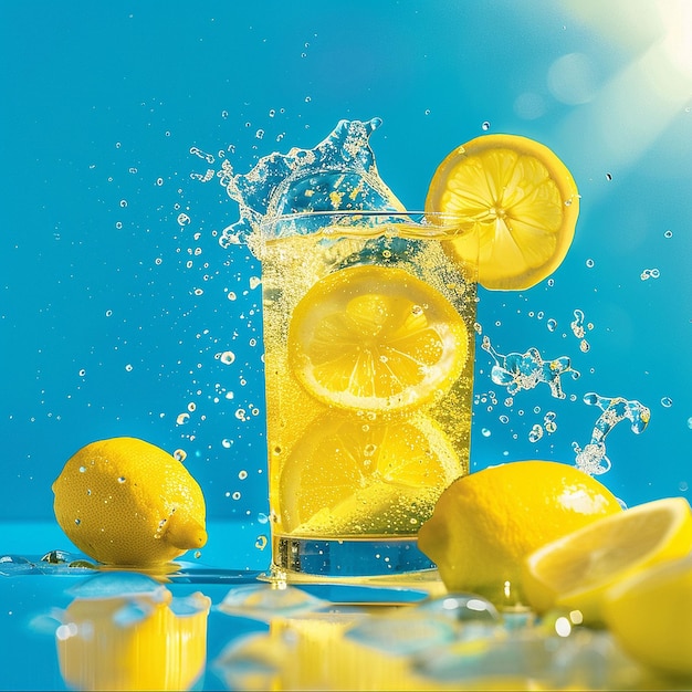 Refrescante salpicadura de limón