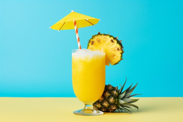 Un refrescante spritzer de jugo de piña con un poco de refresco