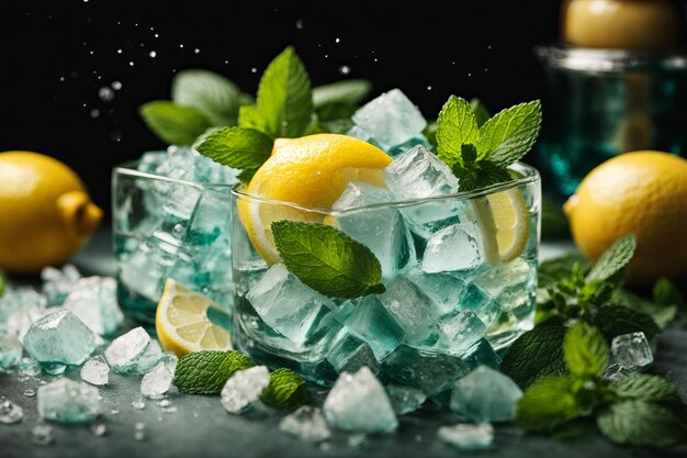 Un refrescante vaso de limonada helada en un día soleado