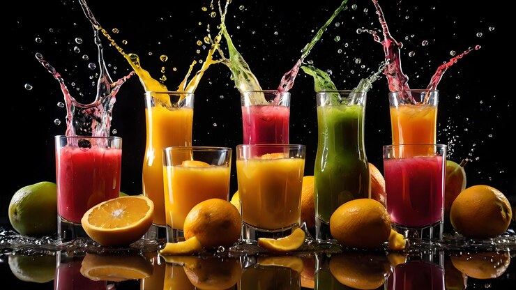 Un refrescante zumo de frutas