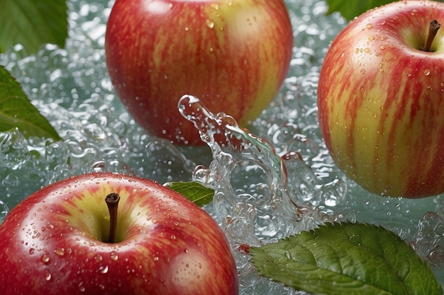 Refresco de manzana crujiente Juice de jugo delicioso