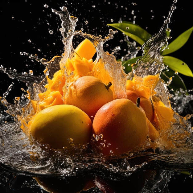 Refreshing Mango Delight Uma sinfonia tropical de sabor Generative AI
