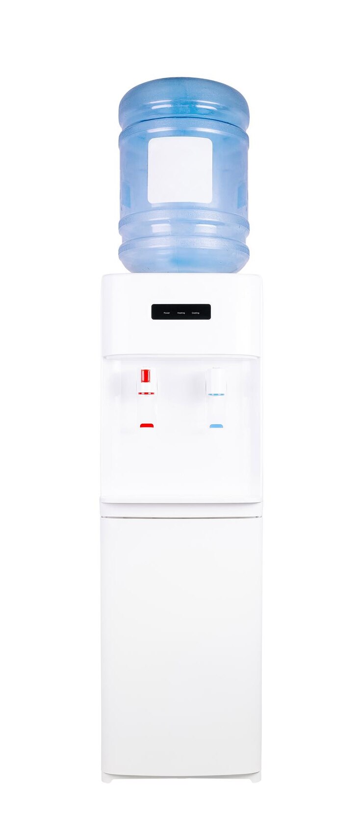 Refrigerador de agua moderno que dispensa agua fría y caliente