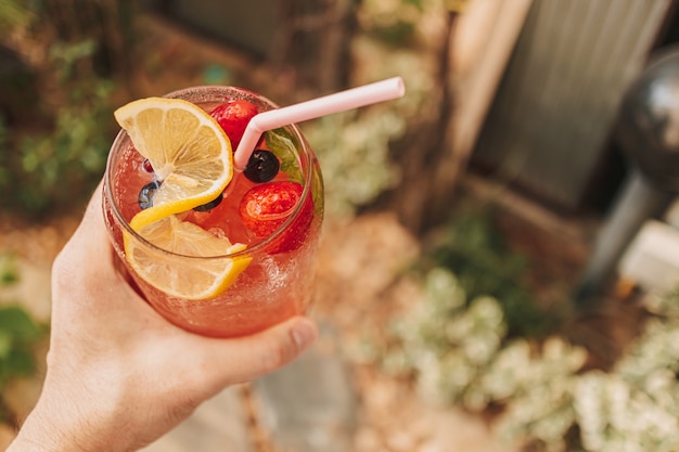 Refrigerante de frutas para refresco de verão