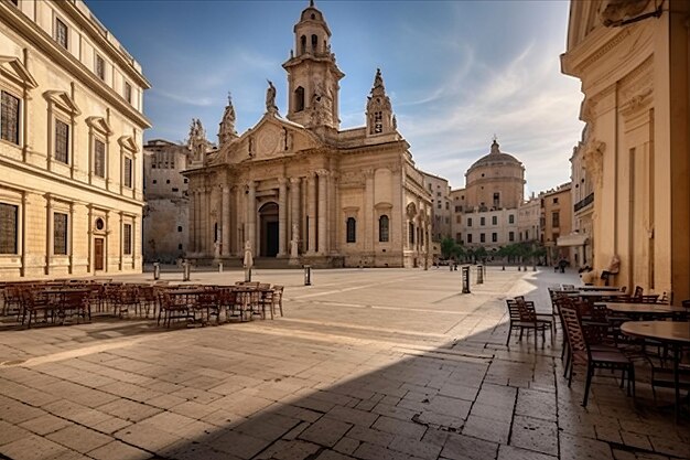 Foto el refugio espiritual de loreto italia explorando la majestuosa plaza principal y el santuario sagrado un au