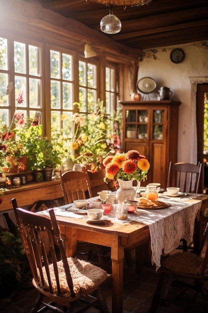 El refugio de otoño de la abuela, la casa acogedora de la abuelita caprichosa.