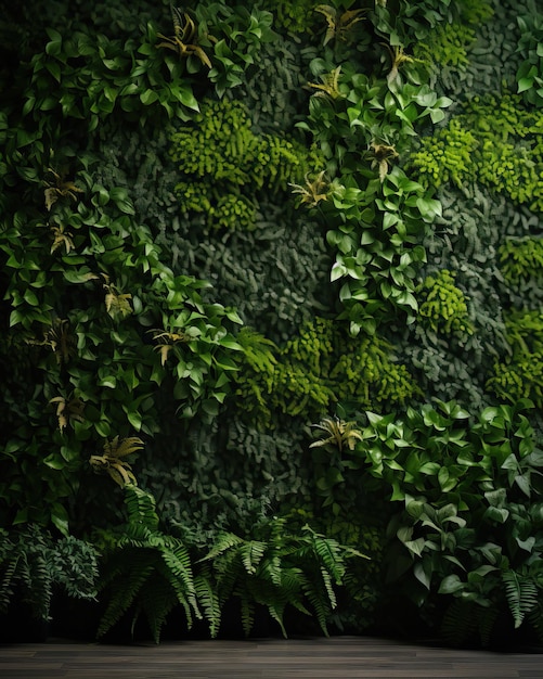 El refugio verde de los setos es una pared viva de plantas trepadoras