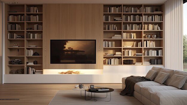 Regale, Fernseher, Innenarchitektur